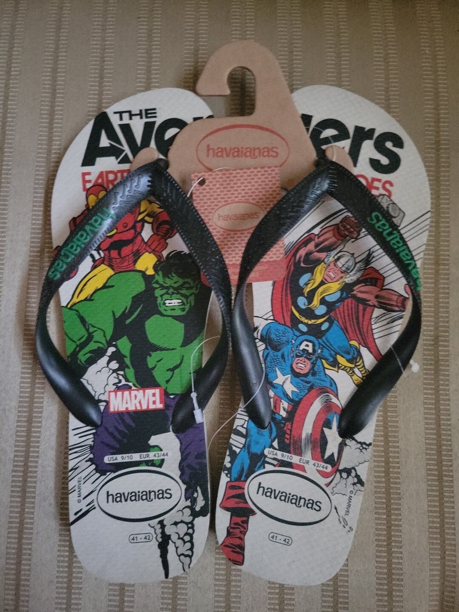 Havaianas Marvel Avengers Flip Flops NEW Hulk Iron Man Thor Size US 9/10 s-l400.jpg main image 3