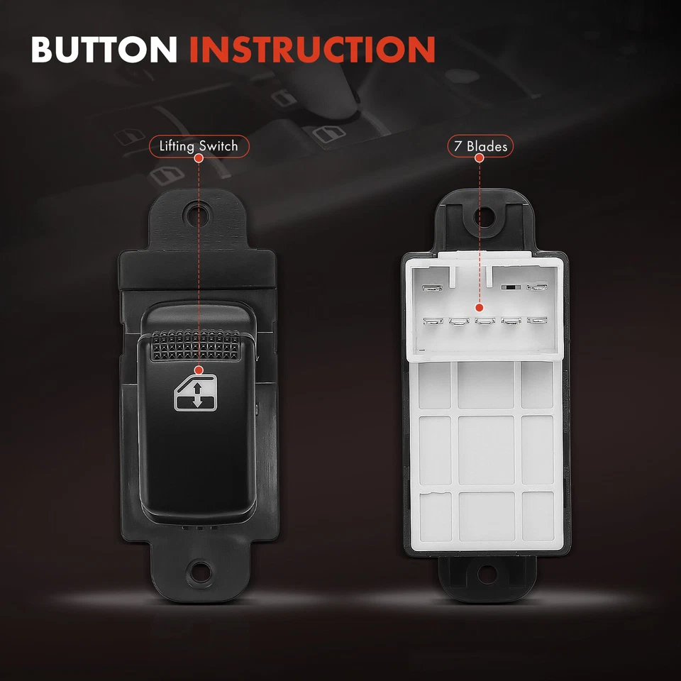 Interruptor de janela de energia traseiro para Kia Spectra 2007-2009 Spectra5 com 7 lâminas - Imagem 4 de 4