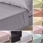 Egyptian Cotton Satin Stripe Flat Sheets 330 TC 500 Thread Count Equivalent