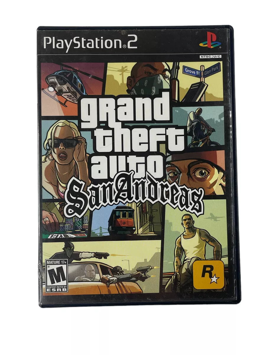 Grand Theft Auto San Andreas PS2 PAL Manual and Map *Complete*