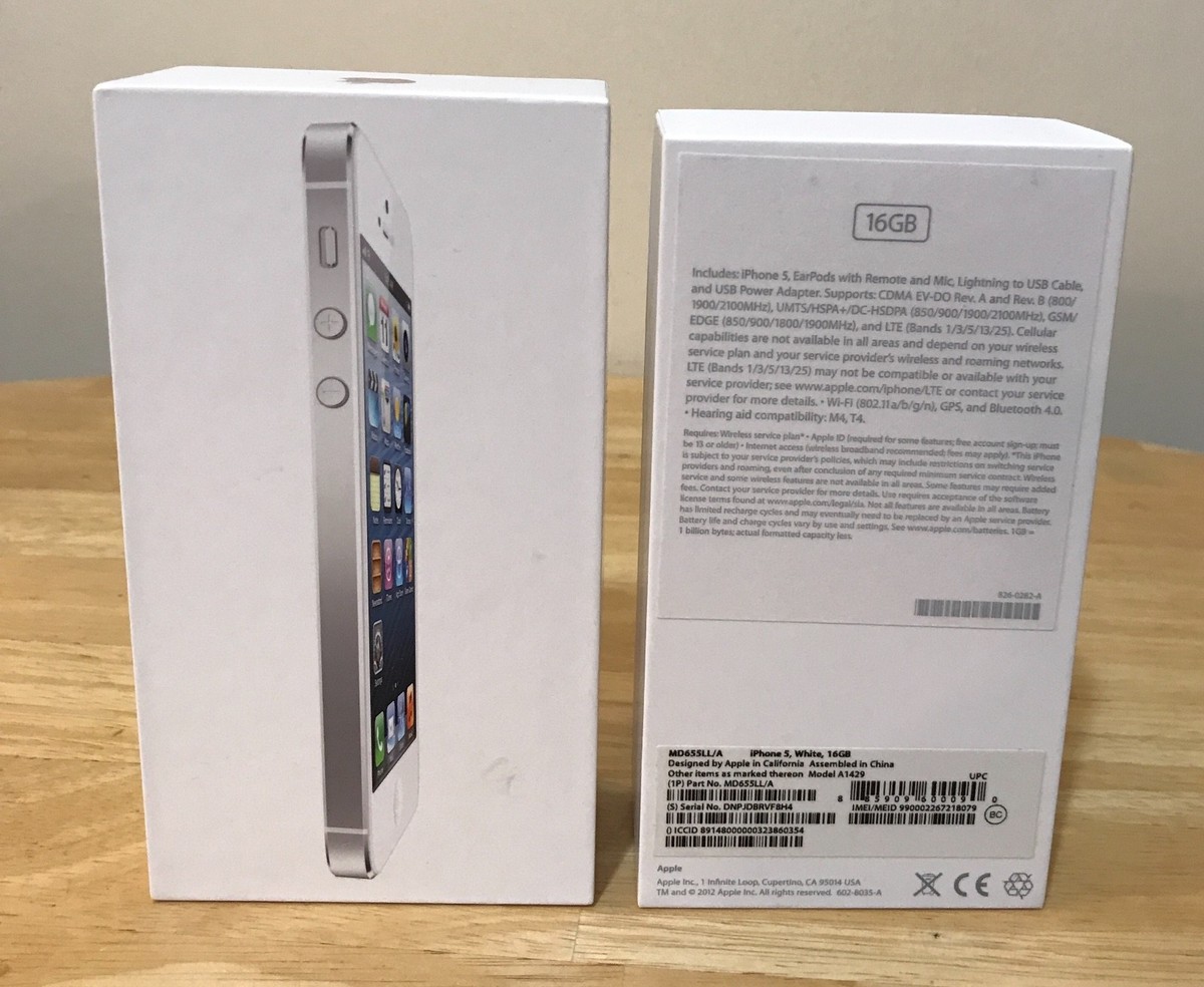 Apple iPhone 5, 16GB, White ~ Empty BOX ONLY A1429 MD655LL/A | eBay