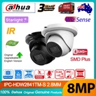 Dahua 8MP Starlight WizSense Mic PoE Eyeball Camera IPC-HDW2841TM-S Black&White