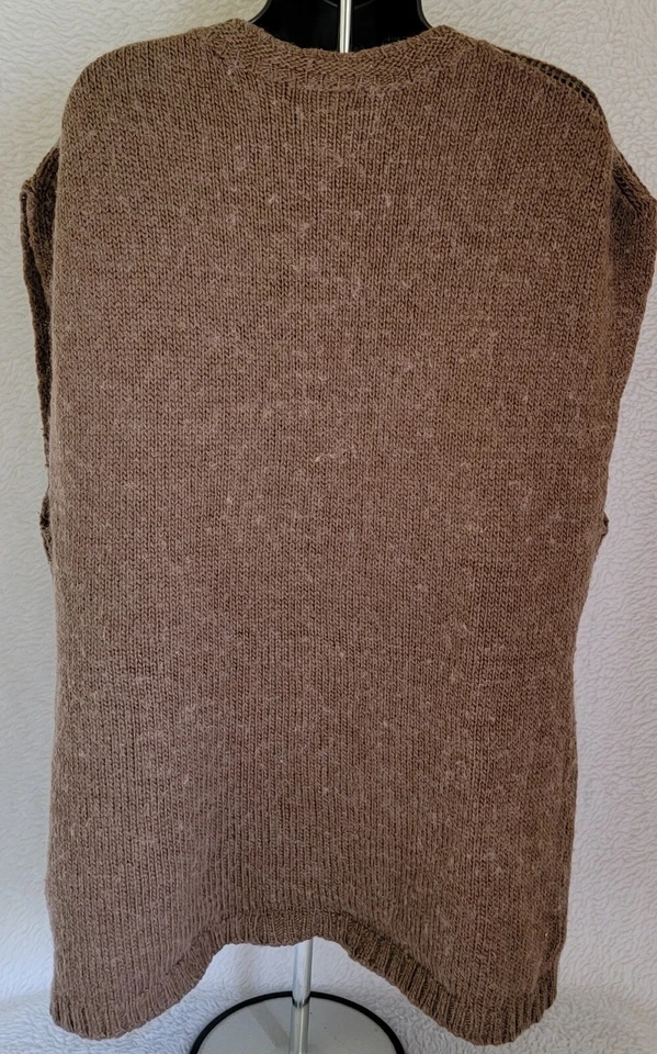 Eddie Bauer Womens Cardigan Sweater Shirt Top Size XL X Large Brown Fuzzy Wool - Image 4 of 4