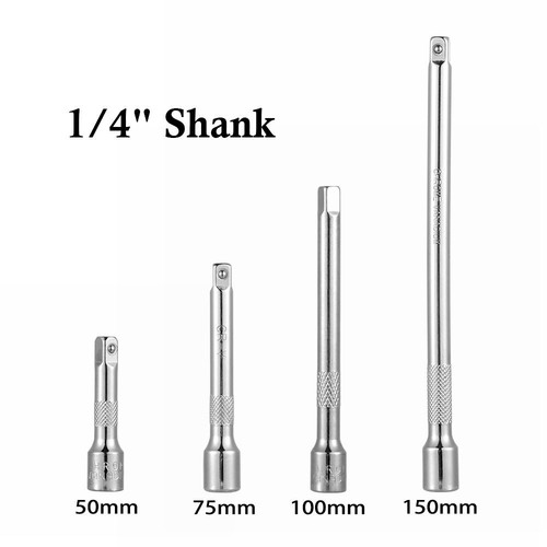 Wrench Extension Bar Drive Ratchet Socket Improved Extender 1/4" Shank - Picture 2 of 15