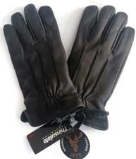 Men's Thinsulate Leather DEERSKIN Gloves, Black, Large