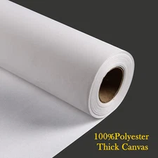 UV / Latex Inkjet Printing 100%Polyester Thick Canvas - 1 Roll,Semi-Matte,3"Core