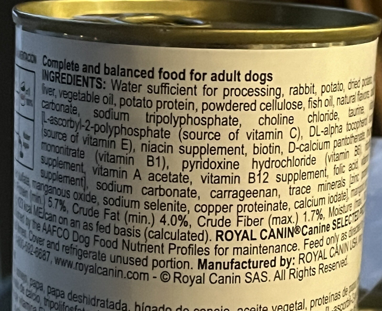 Royal Canin Selected Protein PR Rabbit Loaf 13.5 Ounce Canned Dog Food