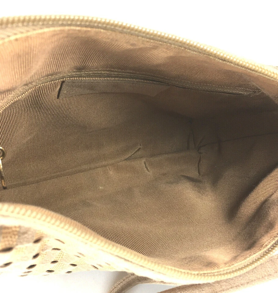 Morris Moskowitz Vintage Small Beige Tan Ultra Suede Shoulder Bag Foto 3 de 4