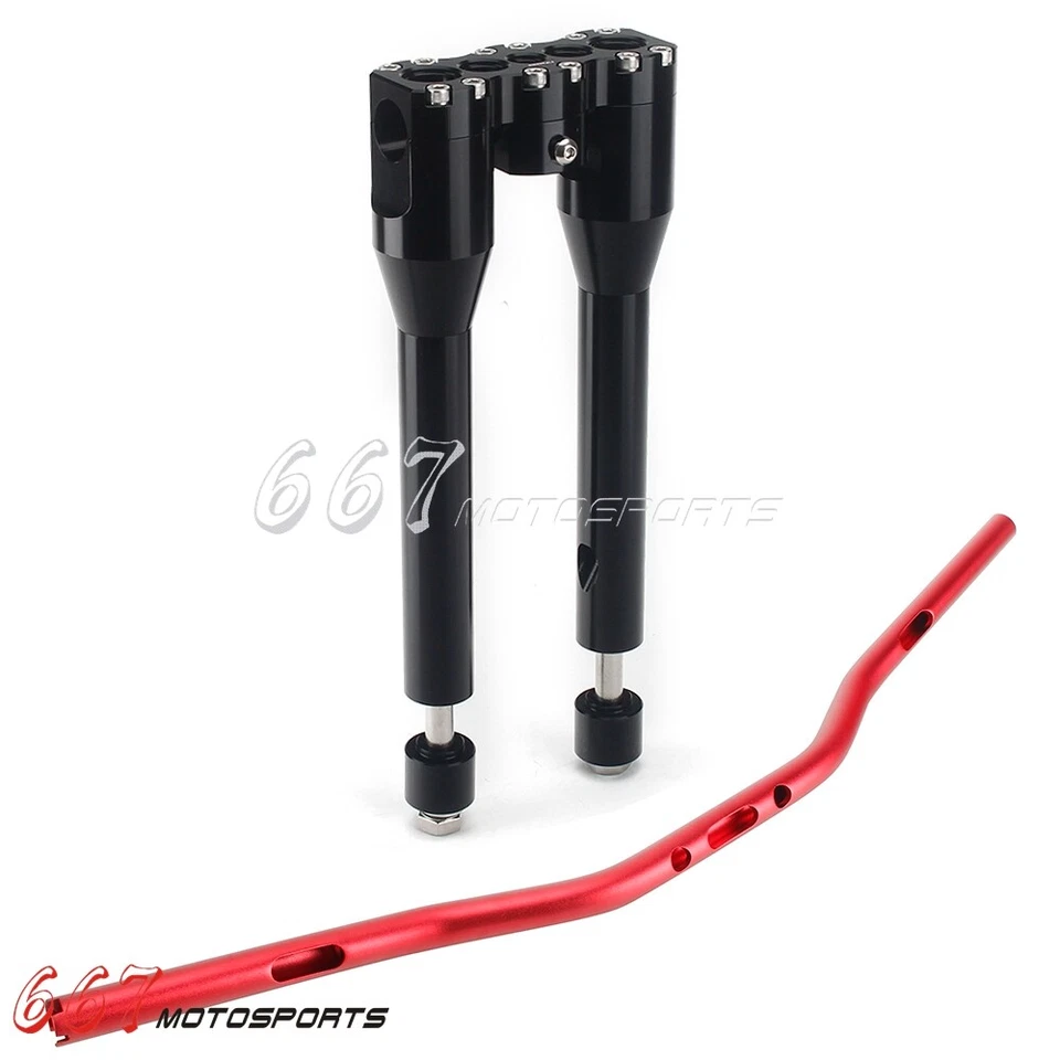 Kit de manillar y elevador de 1" estilo club Low Rider Street Bob para Harley Dyna Softail Foto 4 de 4