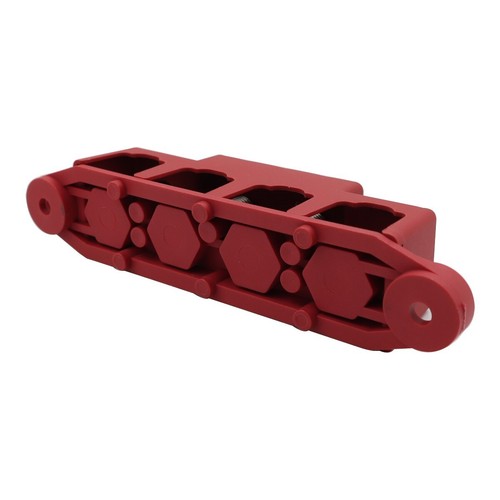 Power Distribution Block Battery Bus Bar 250A 12V 4x3/8 Studs Terminal Block Red - Picture 3 of 7