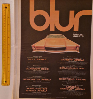 BLUR : MUSIC ADVERT POSTER 15x12 IN: WALL ART