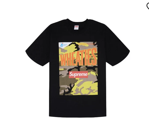 SUPREME SS21 T Shirt « Wheaties » Noir   M FABRIQUÉ AUX USA