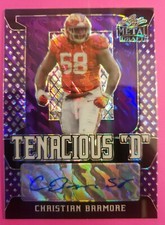 CHRISTIAN BARMORE 2021 LEAF METAL DRAFT PURPLE TENACIOUS D SSP RC #/30 PATRIOTS 