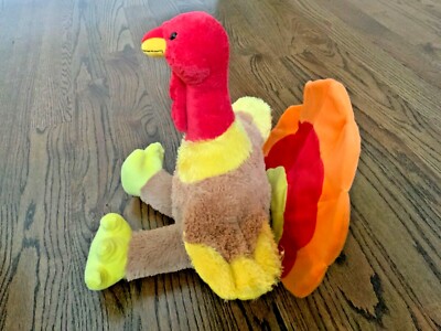 Build A Bear Turkey Plush stuffed animal large Removable Feathers
