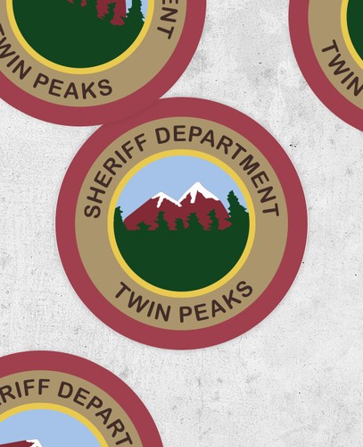 Twin Peaks Sheriff Department Sticker, tv prop, david lynch, agent dale cooper - Picture 4 of 4