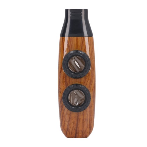 (Wood Color)Kazoo Flute Dual Hole Flute Adjustable Musical Wind Instrument BT0