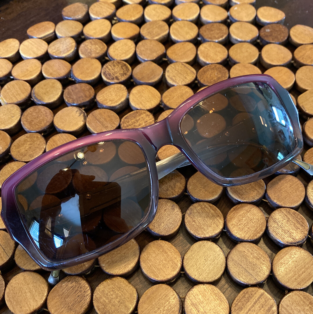 Judith Leiber Crystals Purple Sunglasses JUDITH LEIBER Vintage Aviator Sunglasses with Purple  main image 2
