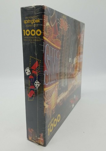 Springbok "Vegas" Las Vegas Casinos 1000 pcs Jigsaw Puzzle Brand New Sealed NOS - Picture 3 of 5