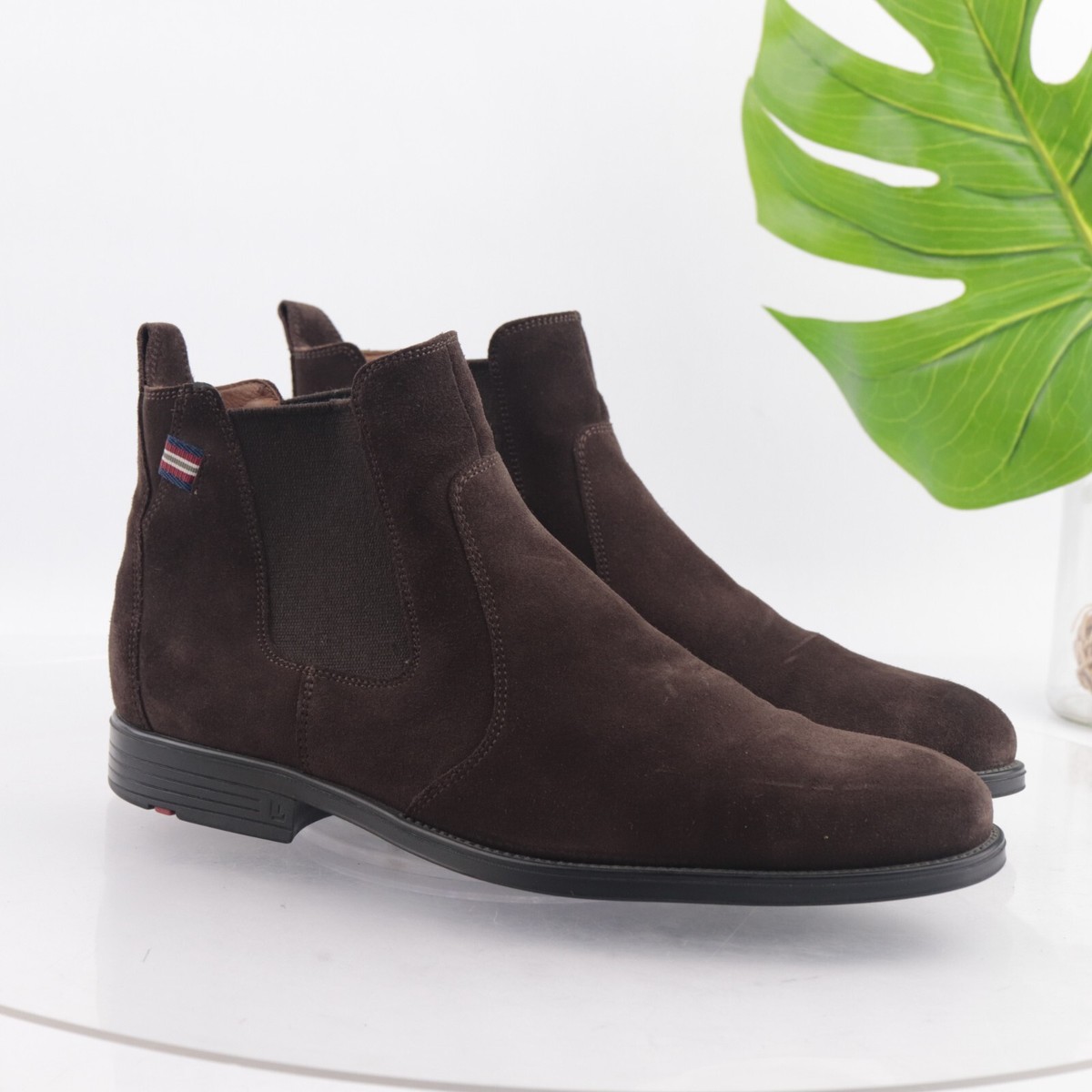 Floyd Boots Chelsea Boot Brown  Pull Up Stretch Side Panels Men Sz 13‎ Hicks Chelsea Boot in Dark Snuff Shield Suede – Baudoin & Lange main image 3