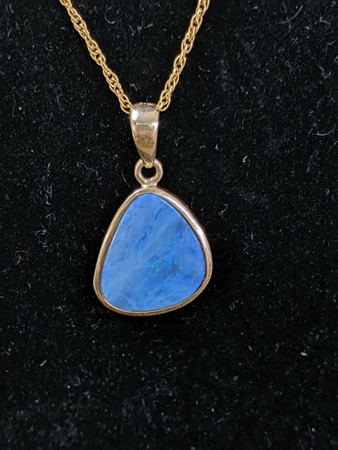 14K YELLOW GOLD AUSTRALIAN OPAL PENDANT!STUNNING !1.8 GRAMS! | eBay