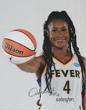 Queen Egbo Autographed 8x10 Indiana Fever E254