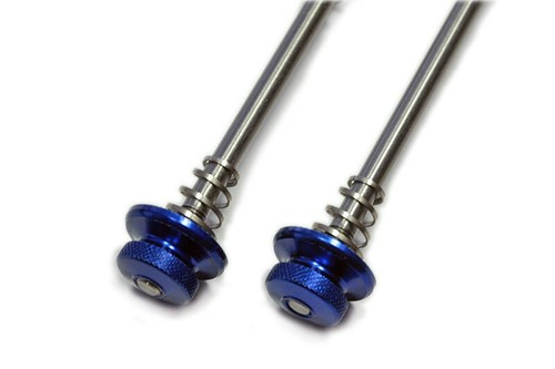 OMNI Racer WORLDS LIGHTEST Race-Lite Titanium Alloy Road Wheel Skewers: 46g BLUE - Picture 5 of 6