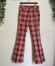 Vintage 60s Levi  s Sta-Prest Big E Plaid Bell Bottom Flared Pants