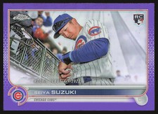 2022 Topps Chrome Update #USC144 Seiya Suzuki Purple Refractor RC