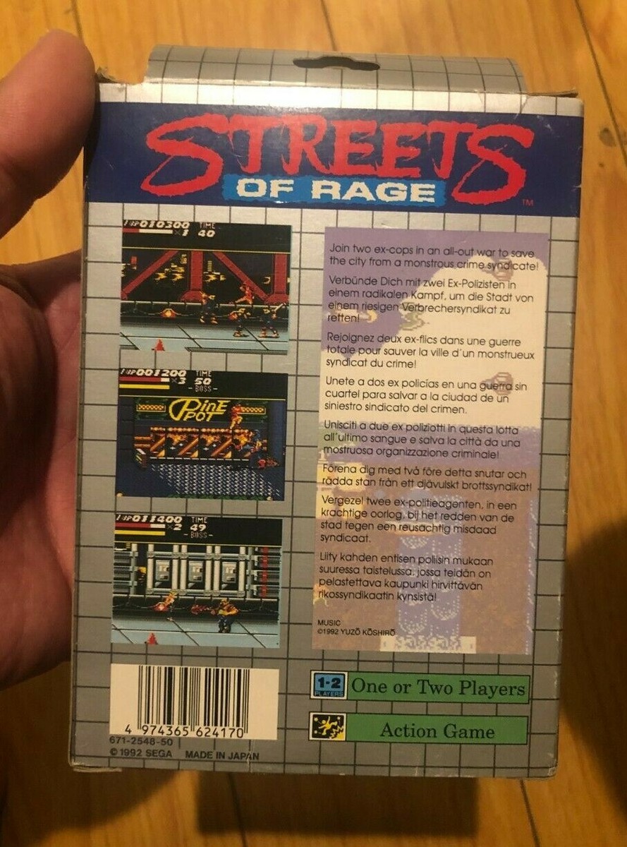 Streets of Rage (Sega Game Gear, 1992) for sale online | eBay