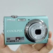 Nikon COOLPIX S220 Green Compact Digital Camera Tested Working English