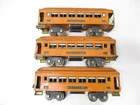 Lionel 710, 710, 712 NYC Pullmans Orange Prewar O gauge X7964
