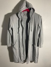 DudeRobe XS Gray Hooded Lounge jacket With Pockets Belt