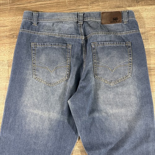 Jeans uomo vintage blu royal 38x34 blu denim larghi skater gamba larga Jesse Pinkman - Foto 18 di 20