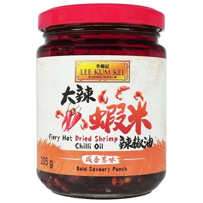 LKK Fiery Hot Dried Shrimp Chiliöl 205g Würzmittel mit getrockneten Garnelen Chi