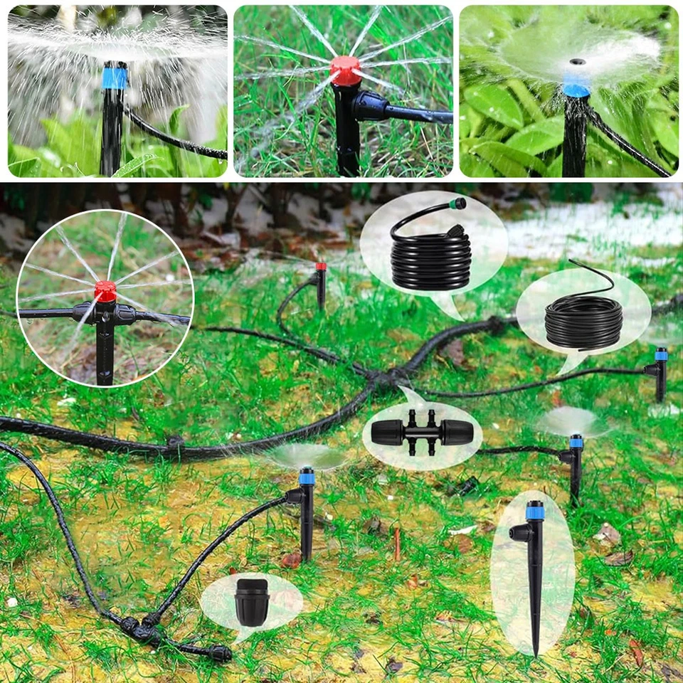 40M Bewässerungssystem DIY Micro Drip Tröpfchenbewässerung Tropfschlauch Garten - Bild 3 von 4