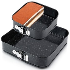 Springform Granit 20 / 28 cm 2 Stk. Kuchenform Flachboden Backform Tortenform