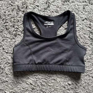 BCG Girls Racerback sports bra size Small (7 y.o.) black - EUC!