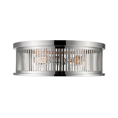 Z-Lite Camellia 4 Light Flush Mount, Polished Nickel - 334F4PN