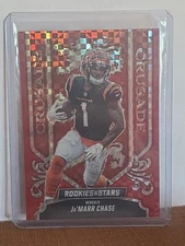 2023 Panini Rookies & Stars-Ja'Marr Chase-Crusade Red Plaid Prizm- #CR-7  Bengal