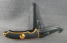 Elk Ridge Knife Hunting Skinning Guthook Blade Folding Knife Lanyard Belt Clip