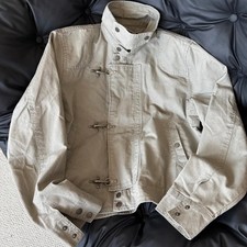 Vintage White Jacket Zip Up Collar Slim Fit Windbreaker Jacket Grunge Y2K 90s