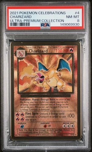2021 POKEMON CELEBRATIONS ULTRA-PREMIUM COLLECTION #4 CHARIZARD PSA 8