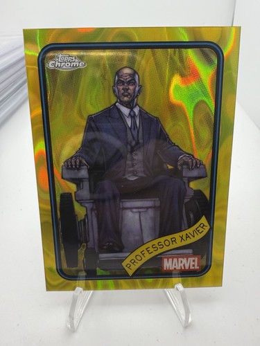 2025 Topps Chrome Marvel Professor Xavier Yellow Lava #27