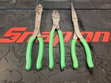 Snap On 3pc Pliers Long Heavy Duty Wire Crimpers Pliers Needle Nose Cutters