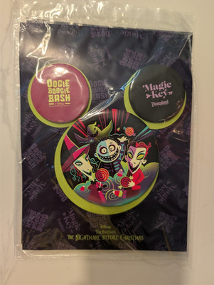 Oogie Boogie Bash 2025 Buttons/Pins Disneyland Halloween Magic key