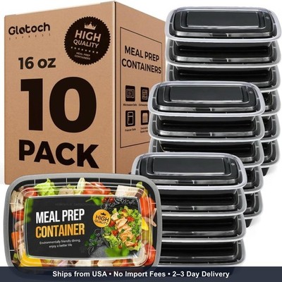10PC 16oz Food Storage Containers Leakproof Airtight BPA Free Microwave Freezer