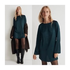 Madewell Shift Mini Dress Smoky Spruce Small
