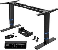 Height Adjustable Electric Standing Desk Frame Dual Motors 3 Stage 120Kg Load