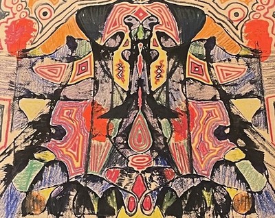 Vintage Midcentury Abstract Cubist Expressionism St Louis Artist Guild Painting