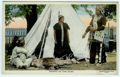Postcard Native American Indians ''Trophy of the Hunt''